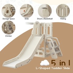 Toddler Slide,Kids Climber Slide with Storage Space and Non-Slip Steps,Indoor…