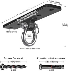 Ceiling Mount Swing Hanger Heavy Duty Swing Set Hook for Porch Swing Hammock
