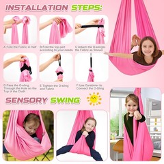 Sensory Swing Stand Frame with Pod Chair and Swings Set Kid Heavy Duty Metal …