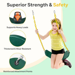 Green Heavy Duty Swing Seats Replacement for Swing Set (2-Pack) with Rust-Resist