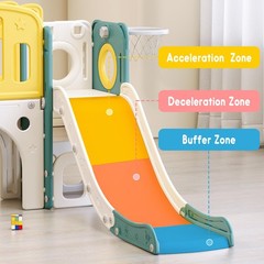 8 in 1 Toddler Slide Set, Kids Slide for Toddlers, Toddler Climber Slide Play…