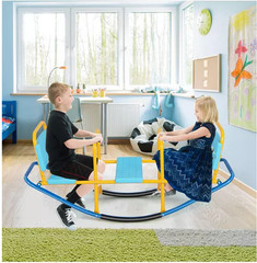 Kids Seesaw 200-lbs Capacity Out/In-door Swivel Teeter 3 – 8 Yrs Promote Family