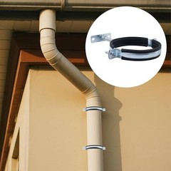 2 Sets 4-1/4 Inch B Vent Adjustable Pipe Bracket, Heavy Duty Galvanized Iron