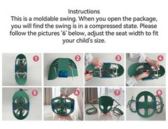 Toddler Swing, 59″ Coated Heavy-Duty Iron Chains Baby Swing Outdoor, High Bac…