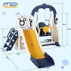 Toddler Climber Slide and Swing Set Kids Baby Playground Climber Slide Playset