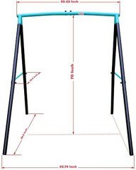 2 Person UFO Swing Set Kids Toddlers Outdoor Yard Fun Play Sturdy Safe Equipment