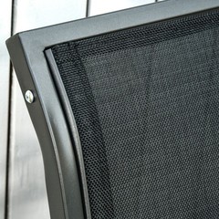 Patio Glider Chair Set: Powder-Coated Steel, Mesh Backrest & Seat, 264lb