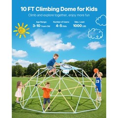 Climbing Dome 10FT Geometric Dome Climber 1000LBS Loading Kids Jungle Gym