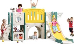 Kids Indoor Outdoor Playground Climber Slide Gym
