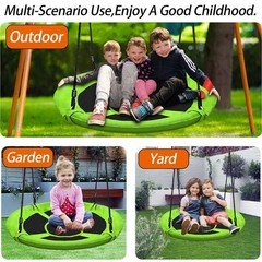 40″ Saucer Tree Swing for Kids – 500Lb Weight Capacity, Waterproof Platform S…
