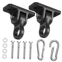 Heavy Duty Swing Hangers Hardware Included-Corrosion Resistant 2 Pack Black