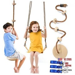 Tree Swing Climbing Rope 2 Pack Multicolor with Platforms Red Disc Swings Khaki