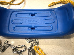Vintage Little Tikes Blue Swing Seat Yellow Rope w Chains Gym Set Sturdy VGC