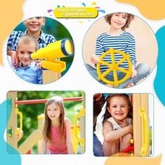 5 Pcs Kids Playground Accessories for Kids Outdoor Plastic Steering Wheel Swi…