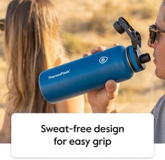 ThermoFlask 24 oz Stainless Steel Insulated Water Bottles 2-Pack, Leakproof, …