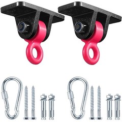Heavy Duty Swing Hangers for Wooden Sets Playground Porch Indoor Black and Red