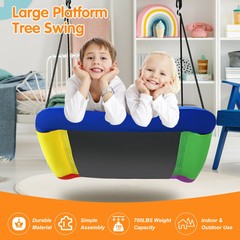 700lb Giant 60″ Platform Tree Swing for Kids and Adults Multi-Color