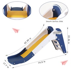 Sturdy Slide for Kids Age 2-6, Plastic Toddler Slide Climber Set Outdoor Indoor