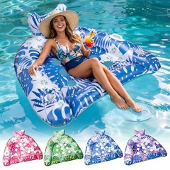 Ornnut XL/L Pool Floats, 3Pack/4Pack Inflatable Pool pink, blue, green, purple