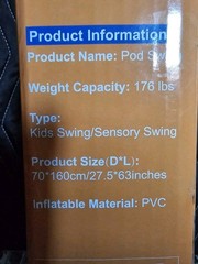 Indoor Outdoor Pod swing For Kids