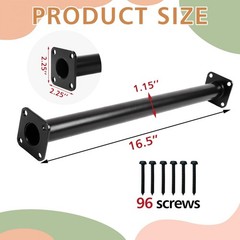 6 Pcs 16.5″ Black Outdoor Monkey Bars for Playground|