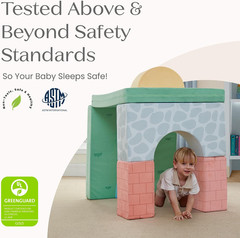 7-Piece Foam Fortress – Soft Climbing Toys, Baby Foam Climbing Blocks for Toddle
