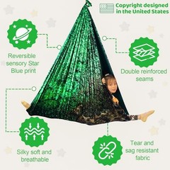 HiCamer Sensory Swing 300lbs Indoor Outdoor Cuddle Swing Crystal Green