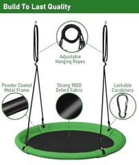 40 Inch Diameter Saucer Tree Swing Set for Kids & Adults, Adjustable Round 40″