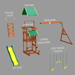 Backyard Discovery Tucson Cedar Wooden Swing Set