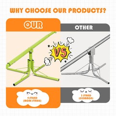 360 Degree Rotation Kids Seesaw Children Outdoor Yard Entertainment Toy Play Set