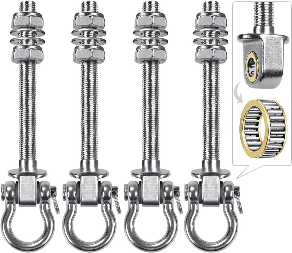 Dolibest Swing Hangers with Bearing – 4 Pack Stainless Steel 304 Hardware Hooks