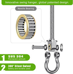 Dolibest Swing Hangers with Bearing – 4 Pack Stainless Steel 304 Hardware Hooks