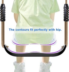 Plastic Swing Seat Non Slip Tree Swing Set W/ Adjustable Rope & 2 Carabiners
