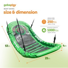 gobaplay Outdoor Swing Set Frame with Bars & gobaplay Boat Swing Platform Saucer
