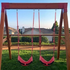 Pink Toddler Swing – Snap Hooks, 440 lbs Capacity