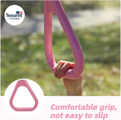 18″ Pink Trapeze Swing Bar Rings 48″ Heavy Duty Plastic Coated Chains Swing Set