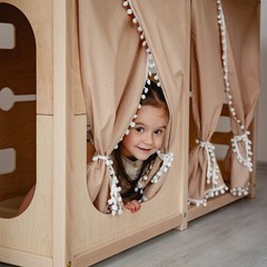 Large Playground Climber Kids Indoor Wooden Playhouse Montessori Climbing Set