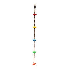 Colorful Climbing Rope – 6.5ft with 5 Knotted Foot – Kids Ninja Rope for