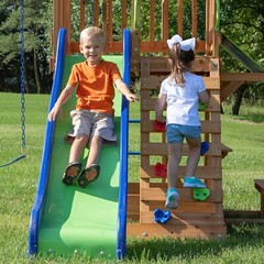 Beach Front All Cedar Wooden Backyard Playground Swing Set