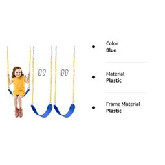 2Pack Swing for Outdoor Swing Set, Swing Seat with 66″ Heavy Duty Chains, 4 Snap