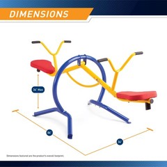 Gym Dandy Teeter-Totter Home Seesaw 37.00 x 31.00 x 85.50″, Multi Colored
