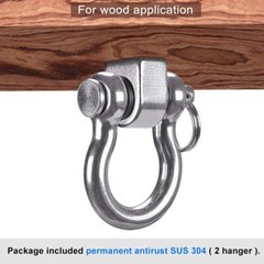 2 of Sets Permanent Antirust 304 Stainless Steel 180° Swing Hangers, Bracket