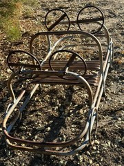 Vintage 1950’s Steel 2-Seater Car 5ft X 2ft School Playground Equipment