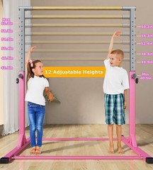 Gymnastic Kip Bar for Kids Training Horizontal Bars for Home Ages 3-15 Adjust…