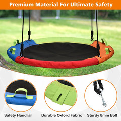 Tree Swing, Saucer Swing, 40 inch 900lbs Weight Capacity, with Adjustable Hangin