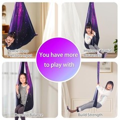 Sensory Swing for Kids Indoor and Outdoor Therapy Cuddle Swing Space Purple