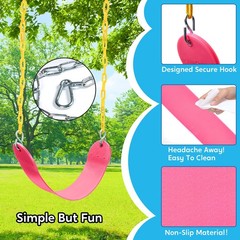 Heavy Duty Swing Seat Replacement 2 Pack Pink EVA Plastic Playground Accessories