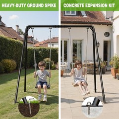 Porch Swing Stand – Heavy Duty Porch Swing Frame Outdoor with Adjustable Heig…