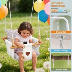 Talecogear Baby Swing – Outdoor & Indoor, Cozy Toddler Swing for Backyard, Ha…