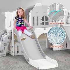 Toddler 2 Slides & Swing Set Kids Playset Playground Indoor Outdoor